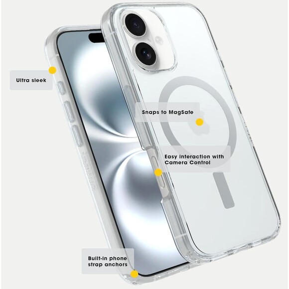 OtterBox iPhone 16 Pro (Only) Symmetry Series Clear Case with Camera Control New - Picture 2 of 6